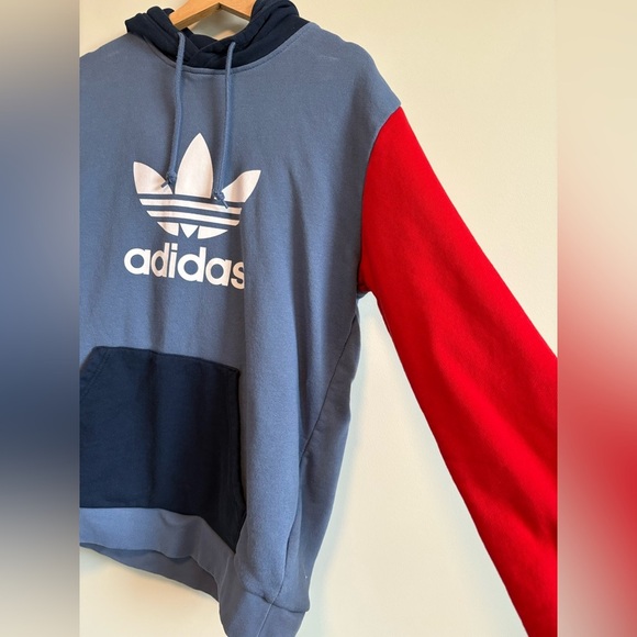 Adidas Originals Men's Blue and Red Hoodie | Size Medium - Picture 4 of 7